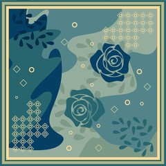 Fototapeta na wymiar Pattern of hijab motif design with abstract and floral design