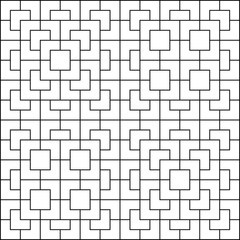 White polygon and square repeat pattern background. White geometric, chevron, L shape pattern on white background vector.