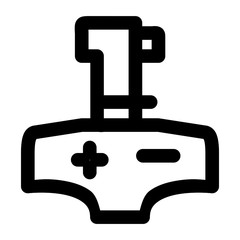 Game icon design line style part 7 joystick