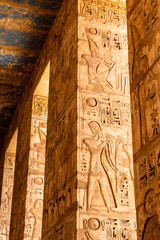 Temple Medinet Habu Egypt Luxor of Ramesses III is an important New Kingdom period structure in the...
