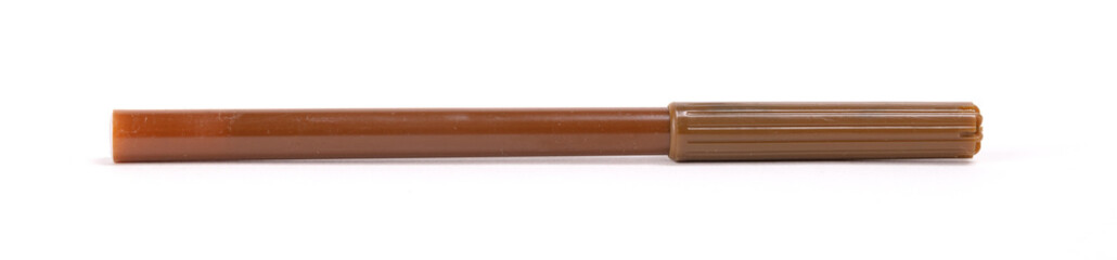 Brown felt-tip pen isolated