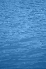Classic blue 2020. Gradient color palette. Waves on water. Blue water background.