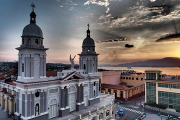 Fototapeta na wymiar Cathedral of Nuestra Senora de la Asuncion, Santiago de Cuba, Cuba