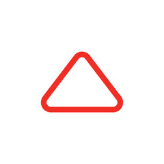 Warning Caution Sign, red triangle. Stock Vector illustration isolated on white background.