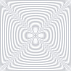 Lines pattern. 3D illusion. White textured background.