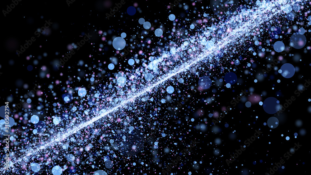 Wall mural abstract futuristic particle background