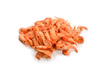 Tasty fresh shrimps as background.