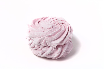 Obraz na płótnie Canvas Fresh pink homemade zephyr - marshmallow on light background