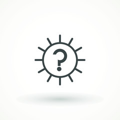 Question Icon Vector flat design style. Question mark sign icon, vector illustration