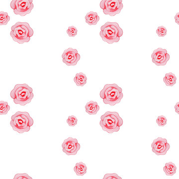 Rose watercolor pattern