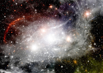 galaxy in a free space. 3D rendering