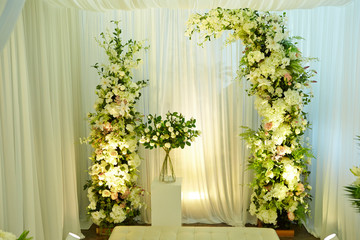 Fototapeta premium Flower decoration for wedding party 