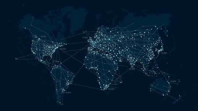 Communications global technology, analyzing financial statistics display