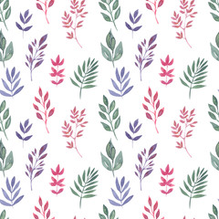 Fototapeta premium Watercolor background drawing Floral motifs