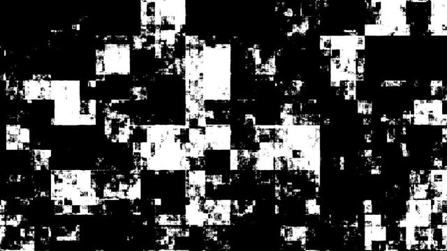 ブロック　ノイズ　モノクロ