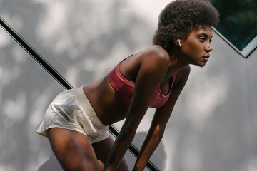 Sunny run in the city