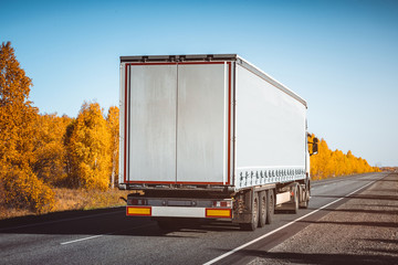 Freight truck on the road.