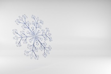 christmas cold snowflake, 3d illustration