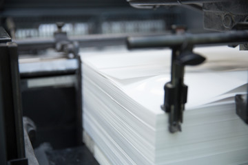 Fototapeta na wymiar Offset printed machine, offset printing