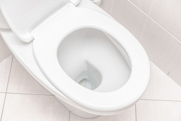 clean toilet in the bathroom. restroom. - 310601506
