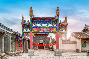 Beijing Hutong and Chinese archway..