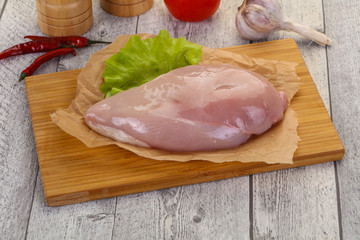 Raw chicken breast