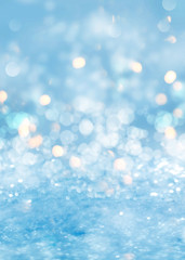 Abstract background. Defocused lights of the night city. Brilliant festive background with neon glow.