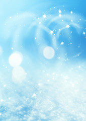 Abstract background. Defocused lights of the night city. Brilliant festive background with neon glow.