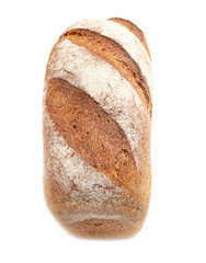 Fresh rosy bread isolated on a white background