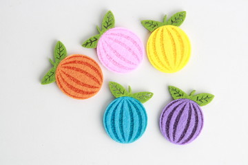 fabric craft with fruit shape