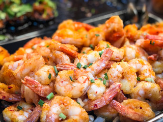 delicious prawns dish with fresh ingredients