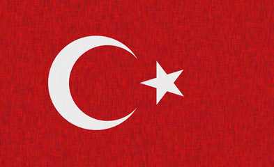 Flag of Turkey, Turkish Republic Flag- red white, silky texture, wavy, 29th of October