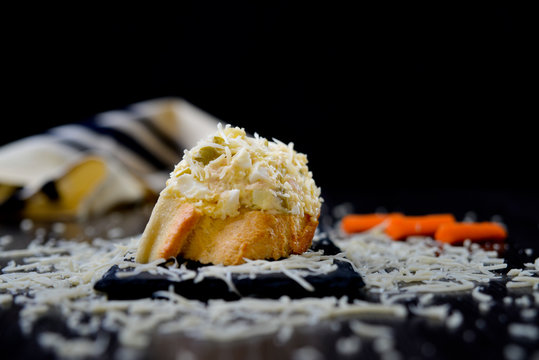 Russian salad and pintxo donostiarra
