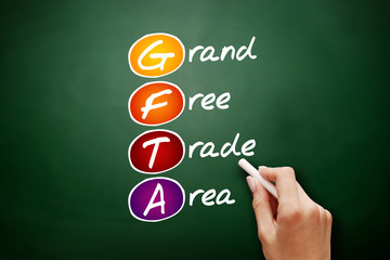 GFTA - Grand Free Trade Area acronym, business concept background