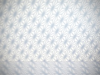 Falling shadows on the wall and floor in the form of a geometric ornament with vignette . 3D render