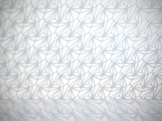 Falling shadows on the wall and floor in the form of a geometric ornament with vignette . 3D render