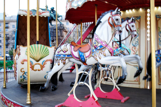 Carousel, horses, Christmas fairs