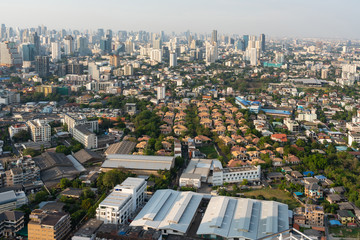 City of Bangkok with air pollution
