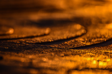 Close up Streets in the light of the sun and boken.select focus
