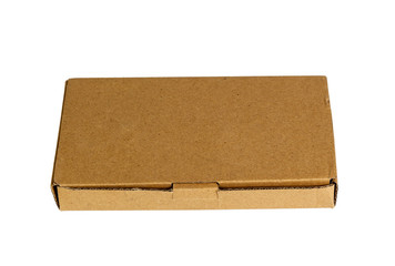 Cardboard box isolated on a white background.