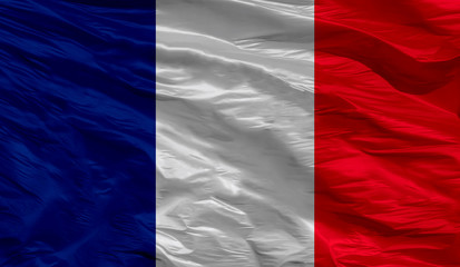 Flag of France- silky texture,wavy, colourful
