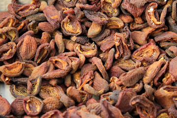 Dried apricots. Dry apricot fruits background.