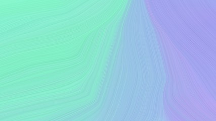 simple colorful modern curvy waves background design with aqua marine, light pastel purple and light steel blue color