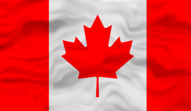 Canadian Flag- silky texture, wavy 