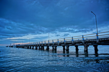 Fototapeta premium Jangkar Port, located in Situbondo Regency, is a port for ferries that have connecting routes for Java and Madura Islands.
