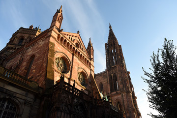 Fototapeta premium Strasbourg Cathedral or the Cathedral of Our Lady of Strasbourg in Strasbourg, France.
