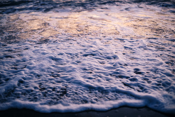 texture of the seascape with foam