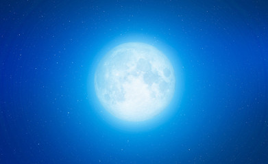 Full Blue Moon close-up "Elements of this image furnished by NASA "