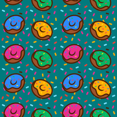 fast food donut pattern seamless 