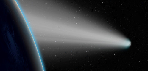 Comet on the space